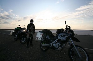 Bikes at Sunset - Kazakhstan